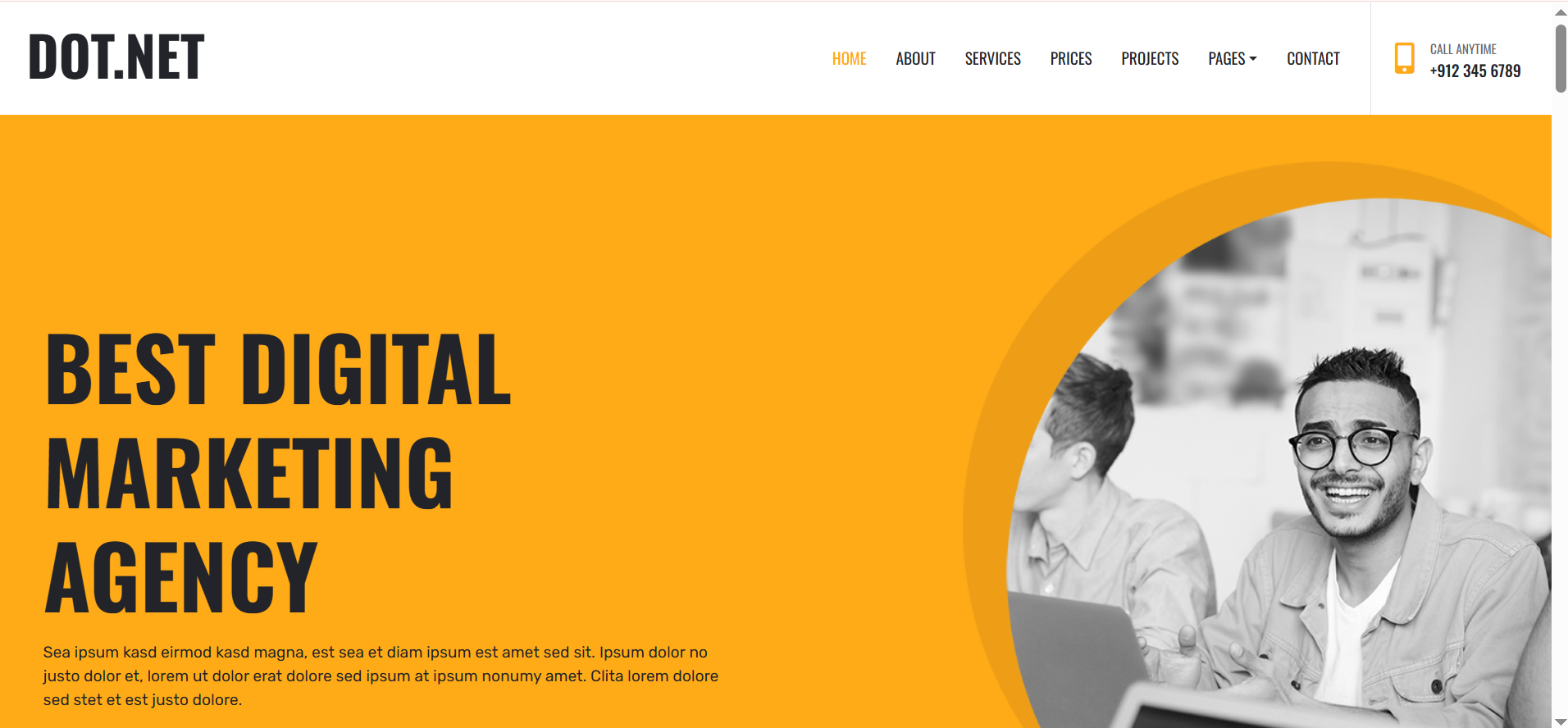 Creative Agency One Page